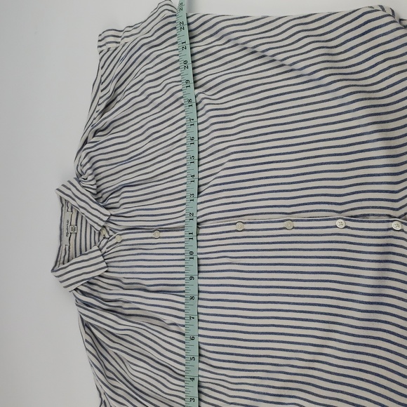Madewell Central Drapey Shirt in Dalton Stripe Size XXS Oversized - Picture 6 of 10